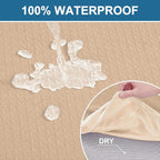 Smiry Waterproof Seat Covers for Dining Room Chairs Set of 4, Stretch Jacquard - Image 3