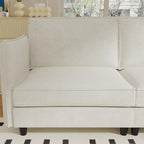 Ball & Cast 141.5" Large 6-Seater U-Shaped Sectional Sofa Bed - Image 7
