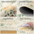 6x9 Area Rugs for Living Room: Floral Washable Rug Vintage Large Soft Boho - Image 7