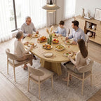 iPormis 43.3in-59in Extendable Round Dining Table - Image 5