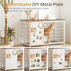 YATINEY Foldable Dog Crate Furniture, 47.2" Dog Crate - Image 4