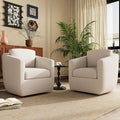 COLAMY 360° Swivel Accent Chair Set of 2 No-Sag Foam & Sturdy Metal Base by COLAMYHOME