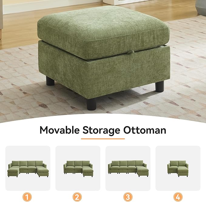 WUTUTUEE 58”Modular Sectional Loveseat Sofa - Image 7