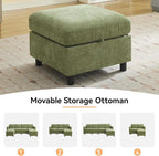WUTUTUEE 25" Square Storage Ottoman - Image 5