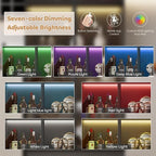 Mekminop Display Cabinet with Glass Doors and Storage Shelve, Modern Display - Image 4