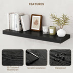 Acovy 24 Inch Floating Shelves, Wooden Shelves - Image 5
