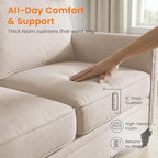 Living Room Sofa Sets 3 Piece, Modern 3 Seater Sofa and Loveseat Couch and - Image 4