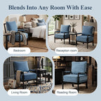 DUHOME Linen Fabric Spindle Accent Chair - Image 8