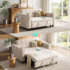 LINSY Sleeper Sofa Bed, Small 3 in 1 Convertible Loveseat Sleeper Couch by Linsy