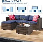 GAOMON 5-Piece All-Weather Patio Furniture Set, Convertible Outdoor Sectional - Image 7