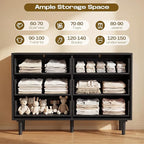 FUQARHY 6 Drawer Dresser Rattan Dresser Modern Chest - Image 4