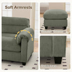 HAOMARKETS Corduroy Sofa Set, Upholstered Armchair - Image 5