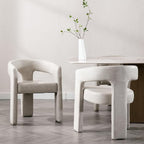 RIVOVA Modern Barrel Dining Chairs Set of 2, PU Leather Upholstered Accent Side - Image 3