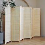 Furnnylane 6 Panel Bamboo Room Divider – 5.6 ft Tall Folding Privacy Screen - Image 3