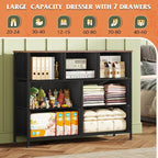 WLIVE 7 Drawer Dresser TV Stand, Entertainment Center, Media Console Table - Image 4