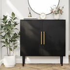 Vrullu Modern Storage Cabinet, Free Standing Buffet Cabinet, Wood Accent - Image 4