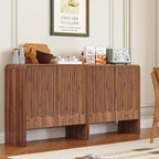 FurSch Fluted Sideboard Buffet Cabinet Set of 3, Mid Century Modern Storage - Image 3