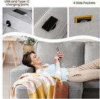 99" Convertible Sleeper Sofa Bed, L Shaped - Image 5