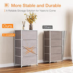 ODK Dresser for Bedroom with 4 Storage Drawers, Small Dresser Chest of Fabric - Image 7