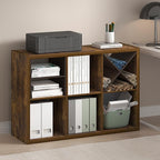 Furinno Cubicle Book Shelf, 6-Cube Bookshelf, Extra Thick Frame Horizontally & - Image 2