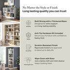 Bush Home Tall 5 Shelf Bookcase, 5 Tier Bookshelf Storage Cabinet - Image 5