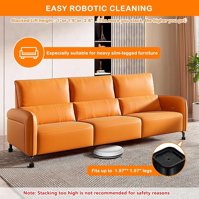 shouwuhho 9 Pack Furniture Risers Adjustable Bed Risers Heavy Duty Lifts Height - Image 3