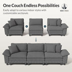 HERA'S HOUSE 124" Modular Sectional Sofa, Oversized U Shaped Couches - Image 7