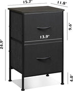 WLIVE Nightstand Set of 2, 2 Drawer Dresser - Image 3