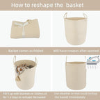 XUANGUO Cotton Rope Laundry Basket Hamper - Image 7