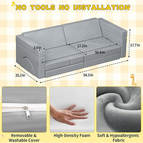 15pcs Unique Modular Kids Play Couch - Image 2