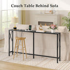 Gewudraw 55.1" Narrow Sofa Table, Console Table - Image 6