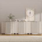 Brafab Buffet Cabinet, Wood Fluted Credenza - Image 6