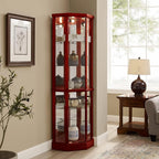 Corner Curio Cabinet, Wine Bar China Cabinet - Image 5