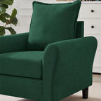 Mid-Century Accent Chair, Modern Linen Fabric Armchair - Image 6