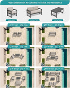 SERWALL 4 Pieces HDPE Outdoor Sofa Set - Image 9