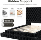 Furniture of America Sable Fabric Upholstered Step Up Queen-Size Platform Bed - Image 4