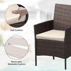GarveeLife 3-Piece Patio Furniture Set, Rattan Outdoor Furniture - Image 3