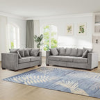 60.5"W Loveseat Sofa, Velvet Mid Century Modern Couch - Image 7