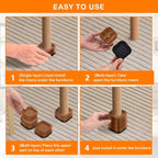 shouwuhho 4 Pack Furniture Risers Adjustable Bed Risers Heavy Duty Lifts Height - Image 7