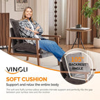 VINGLI Mid-Century Modern Cloud Accent Armchairs Set of 2 - Image 6