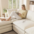 97" Cloud Couches for Living Room, 29.1" Deep Seat Modular Sectional Sofa - Image 4
