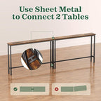 SUPERJARE 78.8 inch Narrow Console Table - Image 8