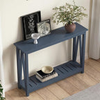 ChooChoo Farmhouse Console Table, Rustic Vintage Narrow Sofa Table - Image 4