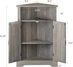 Smuxee Bathroom Corner Storage Cabinet, Farmhouse Floor Corner Cabinet - Image 2