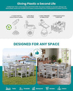 SERWALL Outdoor Dining Sets for 8, Outdoor Dining Sets for 8 Person - Image 6