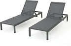 Christopher Knight Home Cape Coral Outdoor Aluminum Chaise Lounges by ChristopherKnightHome