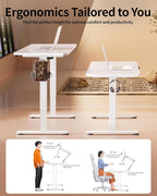 BIZUM Electric Standing Desk 60 x 24 Inch Computer Desk-Gaming Desk White Home - Image 5