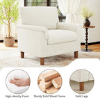 Mid Century Modern Accent Chair, Chenille Comfy Living Room Arm Chairs - Image 4