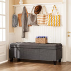 YESHOMY 47 Inches Ottoman with Storage, Storage Bench with Legs, Ottomans - Image 7