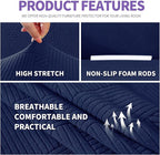 ZNSAYOTX Super Stretch Couch Cover, New Striped Sofa Covers Fitted Slipcovers - Image 4